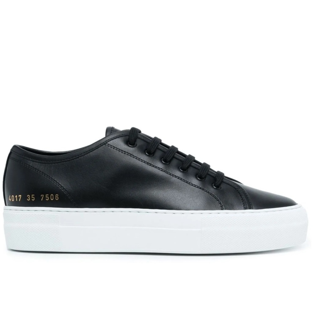 Common Projects Black and White tournament low top sneakers